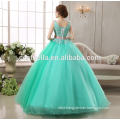 OEM Service 2017 Beaded Charming Light Sky Blue Long Puffy Quinceanera Dresses